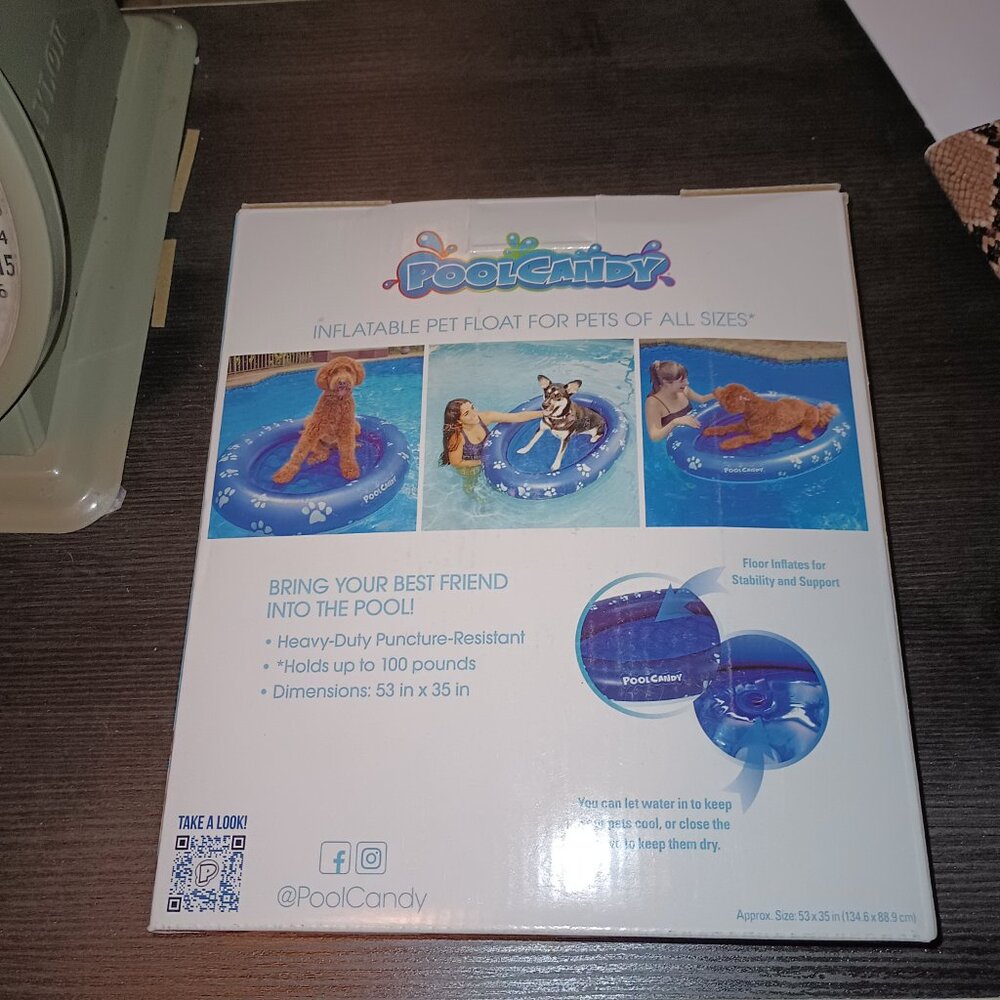 NEW PoolCandy Inflatable Pet Float - Picture 5 of 6